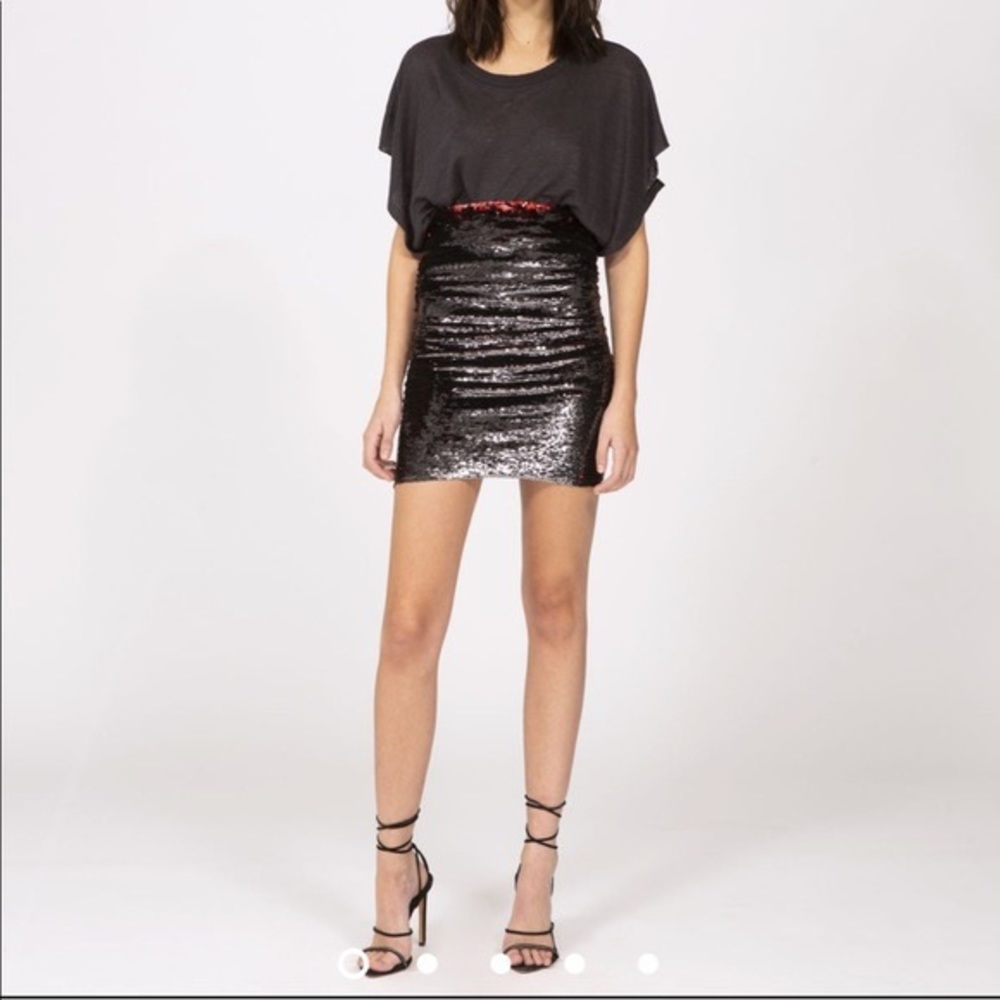 IRO Noblea Sequined Miniskirt black 34
